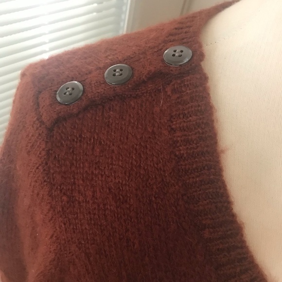 J CREW wool blend vneck XS sweater Marrone - Picture 2 of 4